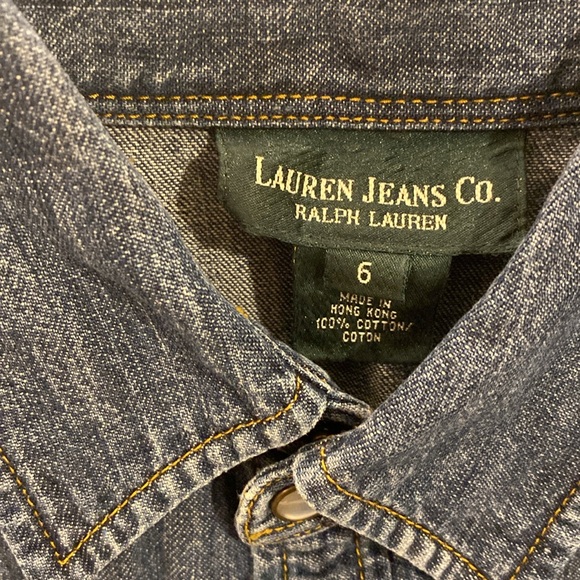 Ralph Lauren denim shirt- shadow on pic- no fading! - Picture 2 of 7